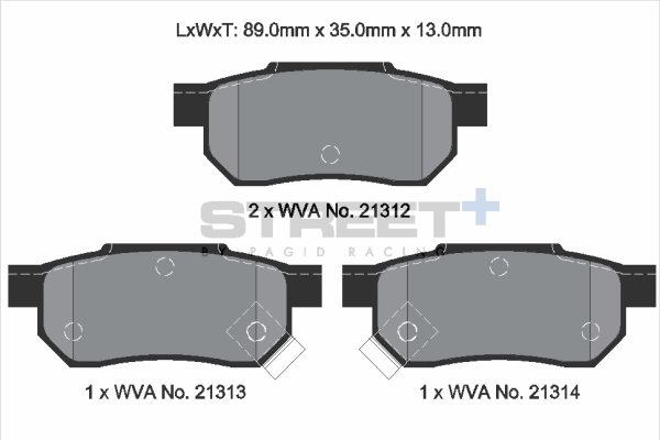 Kit de plaquettes de frein, frein à disque PAGID Racing T8004SP2001