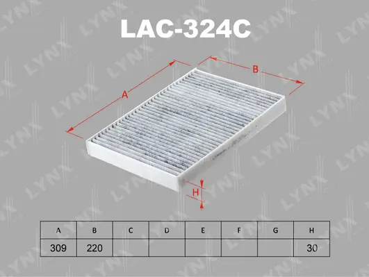 Filtre, air de l'habitacle LYNXAUTO LAC-324C