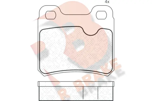 Kit de plaquettes de frein, frein à disque R BRAKE RB0807