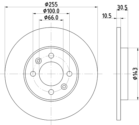 Disque de frein PAGID 52814