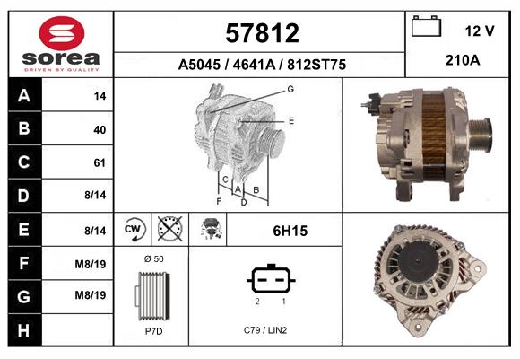 Alternateur EAI 57812