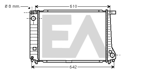 Radiateur, refroidissement du moteur EACLIMA 31R07047