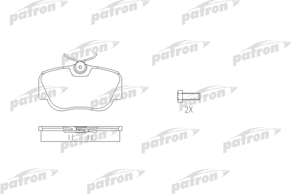 Kit de plaquettes de frein, frein à disque PATRON PBP669