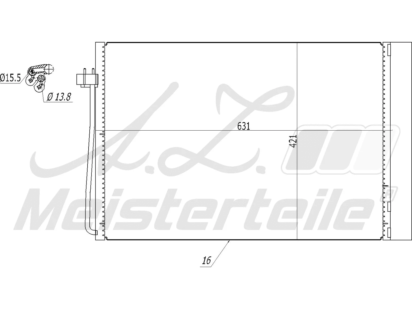 Condenseur, climatisation A.Z. Meisterteile AZMT-45-030-1316
