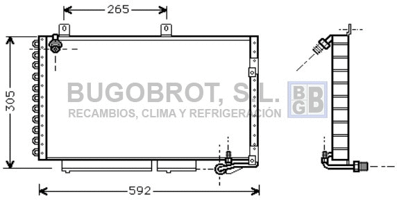 Condenseur, climatisation BUGOBROT 62-AI5184