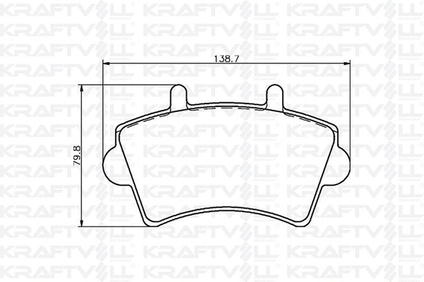 Kit de plaquettes de frein, frein à disque KRAFTVOLL GERMANY 07010016