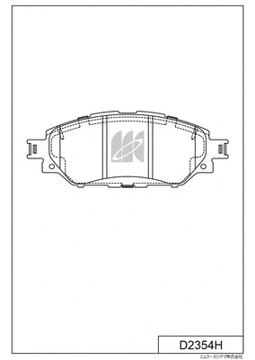 Kit de plaquettes de frein, frein à disque MK Kashiyama D2354H