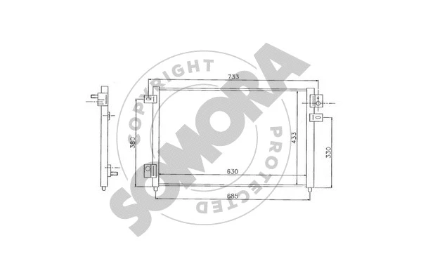 Condenseur, climatisation SOMORA 155060A