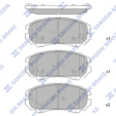 Kit de plaquettes de frein, frein à disque Hi-Q SP1724