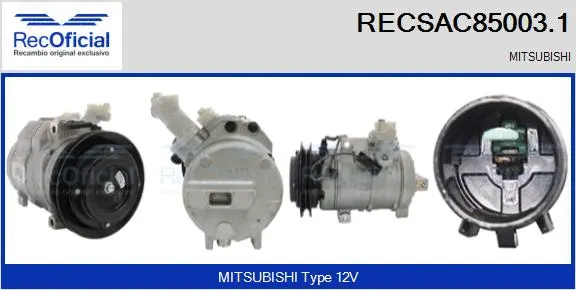 Compresseur, climatisation RECOFICIAL RECSAC85003.1