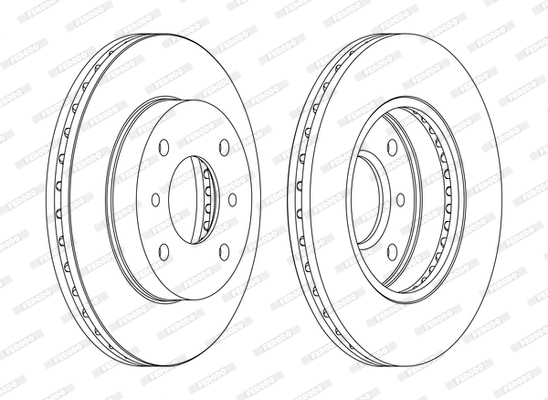Disque de frein FERODO DDF260P-D