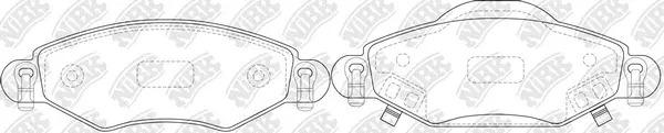 Kit de plaquettes de frein, frein à disque NiBK PN0369