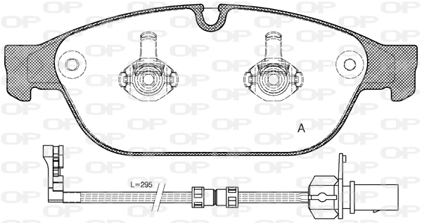 Kit de plaquettes de frein, frein à disque OPEN PARTS BPA1441.02