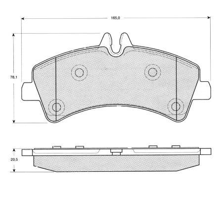 Kit de plaquettes de frein, frein à disque MTR MT524