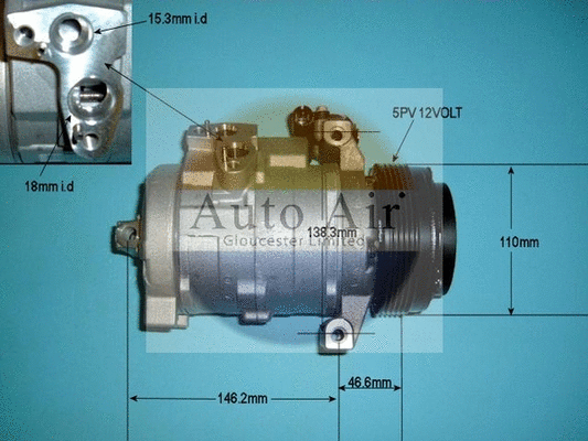 Compresseur, climatisation AUTO AIR GLOUCESTER 14-9722P