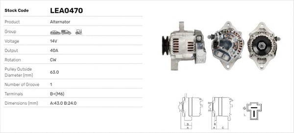 Alternateur LUSA LEA0470