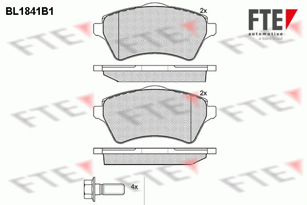 Kit de plaquettes de frein, frein à disque FTE 9010419