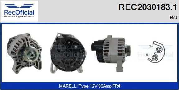 Alternateur RECOFICIAL REC2030183.1