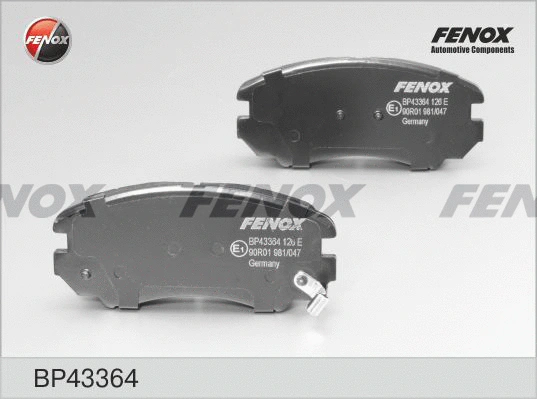 Kit de plaquettes de frein, frein à disque FENOX BP43364