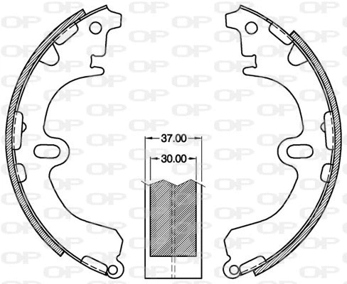 Jeu de mâchoires de frein OPEN PARTS BSA2142.00