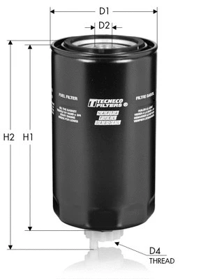 Filtre à carburant TECNECO FILTERS GS124