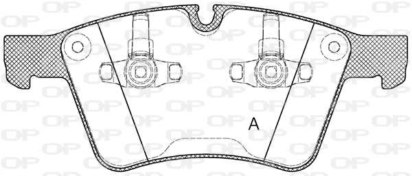 Kit de plaquettes de frein, frein à disque OPEN PARTS BPA1370.00