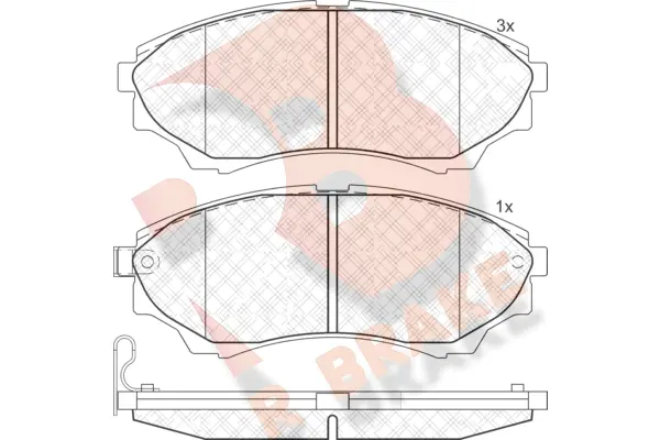 Kit de plaquettes de frein, frein à disque R BRAKE RB1822