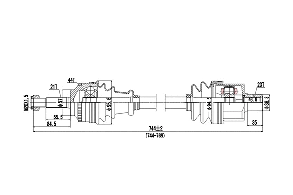 Arbre de transmission DYNAMATRIX DDS250327