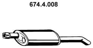 Silencieux arrière EBERSPÄCHER 674.4.008