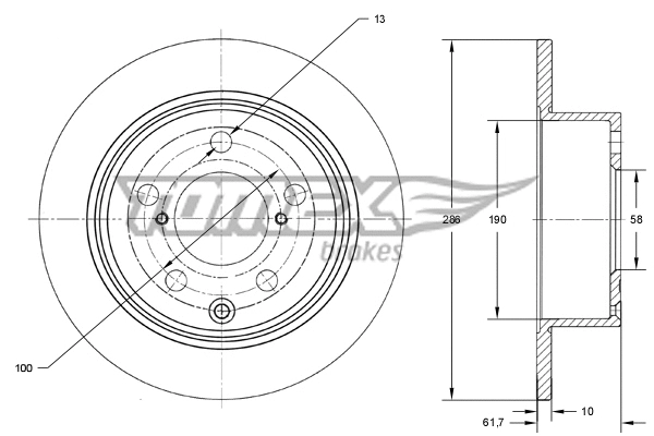 Disque de frein TOMEX Brakes TX 74-15
