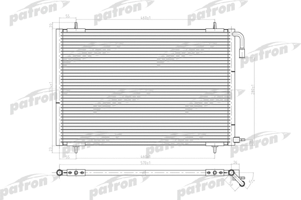 Condenseur, climatisation PATRON PRS3634
