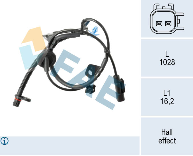 Capteur, vitesse de roue FAE 78633