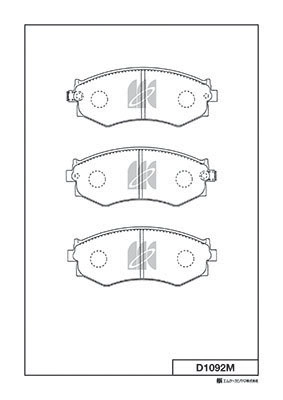 Kit de plaquettes de frein, frein à disque MK Kashiyama D1092M