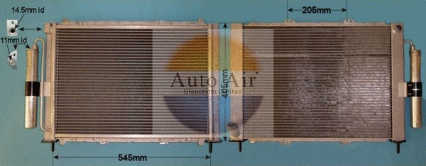 Condenseur, climatisation AUTO AIR GLOUCESTER 16-9125