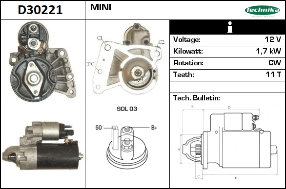 Démarreur Technika D30221