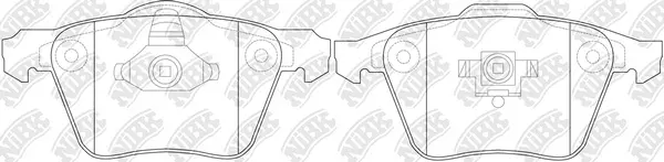 Kit de plaquettes de frein, frein à disque NiBK PN0352