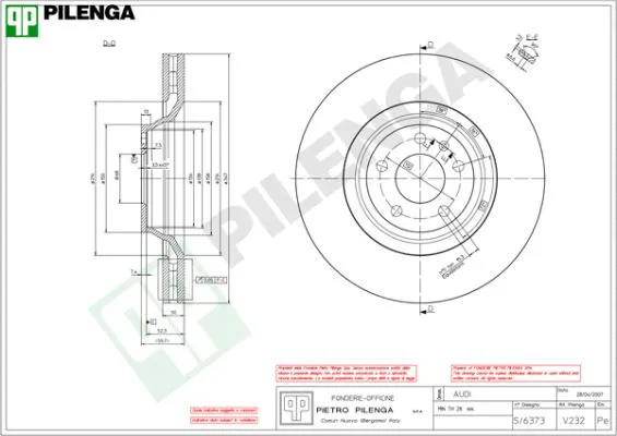 Disque de frein PILENGA V232