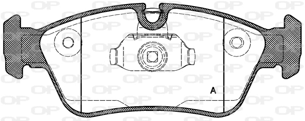 Kit de plaquettes de frein, frein à disque OPEN PARTS BPA0384.40