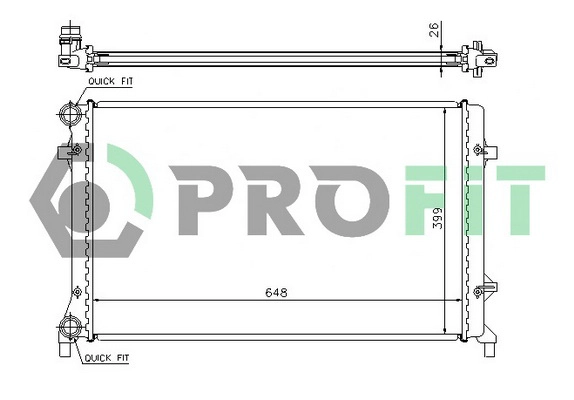 Radiateur, refroidissement du moteur PROFIT PR 9560C1