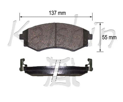 Kit de plaquettes de frein, frein à disque KAISHIN FK11216