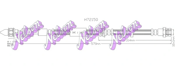 Flexible de frein KAWE H7215Q
