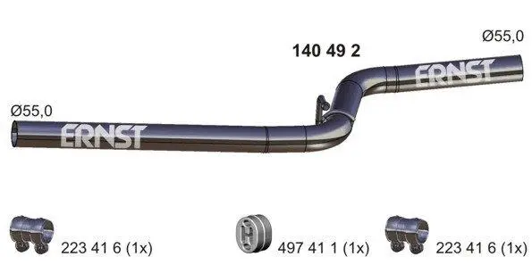 Tuyau d'échappement ERNST 140492