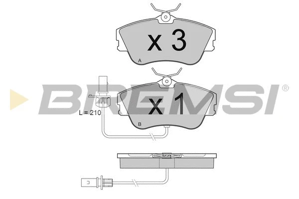 Kit de plaquettes de frein, frein à disque BREMSI BP2994