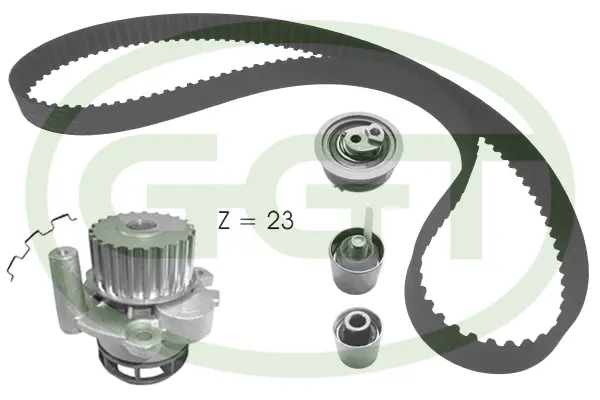 Pompe à eau + kit de courroie crantée GGT KPA20165