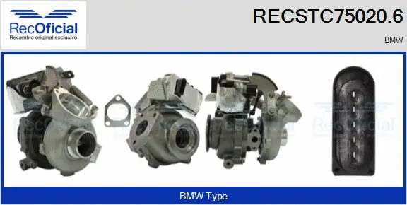 Turbocompresseur, suralimentation RECOFICIAL RECSTC75020.6