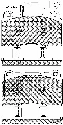 Kit de plaquettes de frein, frein à disque BSF 10996