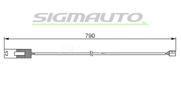 Contact d'avertissement, usure des plaquettes de frein SIGMAUTO WI0514