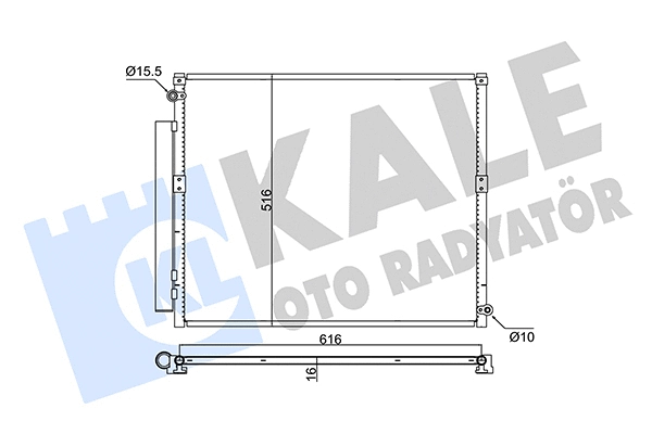 Condenseur, climatisation KALE OTO RADYATÖR 350680