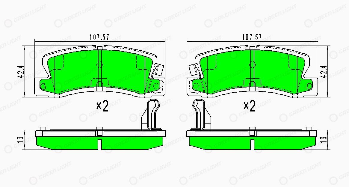 Kit de plaquettes de frein, frein à disque Automotive Adriado GLBP0411
