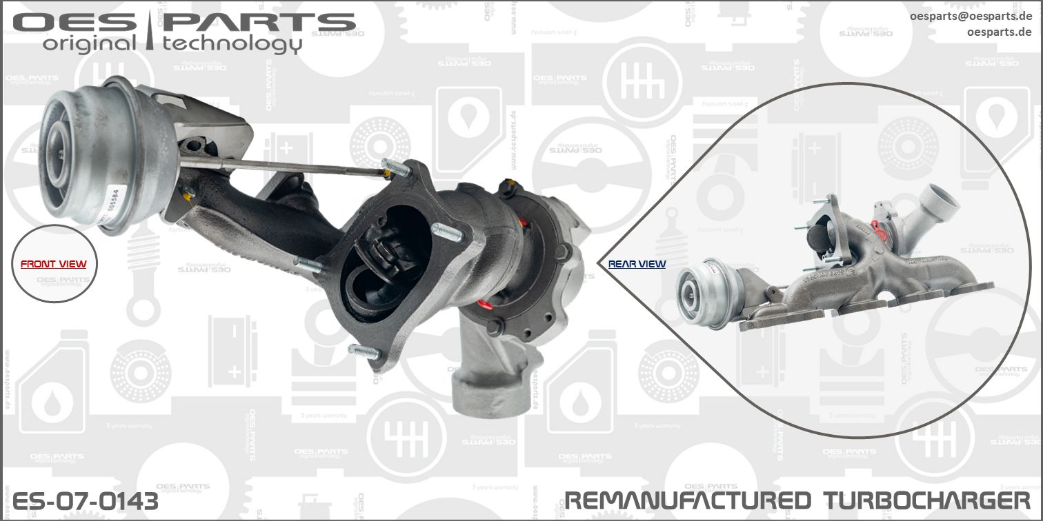 Turbocompresseur, suralimentation OES PARTS ES-07-0143